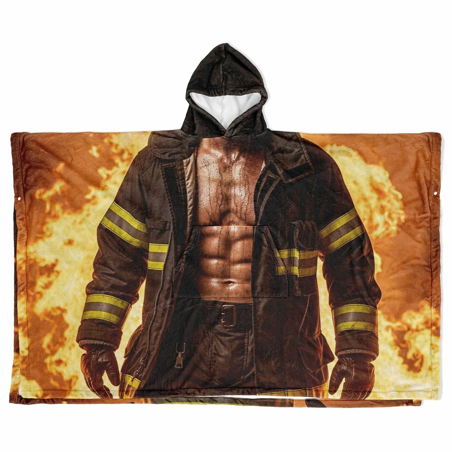 Sexy Firefighter Naptime Poncho